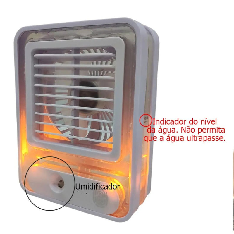 Luminaria, Umidificador e Ventilador Ar Recarregável